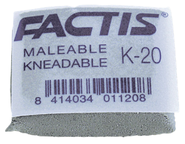 Factis Eraser Kneadable 37x29x10mm  (Box 20)