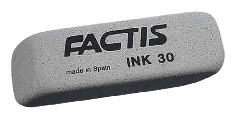 Factis Eraser Rubber Abrasive Ink &amp; Ballpoint 58x20x10mm (Box 30)
