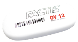 [FTCMFOV12] Factis Eraser Synthetic Extra Soft Oval 62x28x13mm (Box 12)