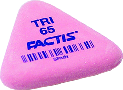 [FTPMFTRI65] Factis Eraser Synthetic Extra Soft Triangular 36x33x6mm  (Box 65)