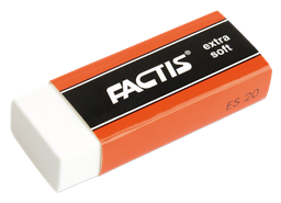 [FTCPFES20] Factis Eraser Plastic Extra Soft White 61x24x13mm (Box 20)