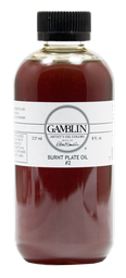 [4116703019] Gamblin Print BURNT PLATE OIL #000 8oz - 237ml