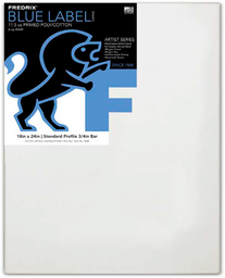 [5670956277] Fredrix Stretched Canvas Blue Label Ultrasmooth Canvas 18x24in